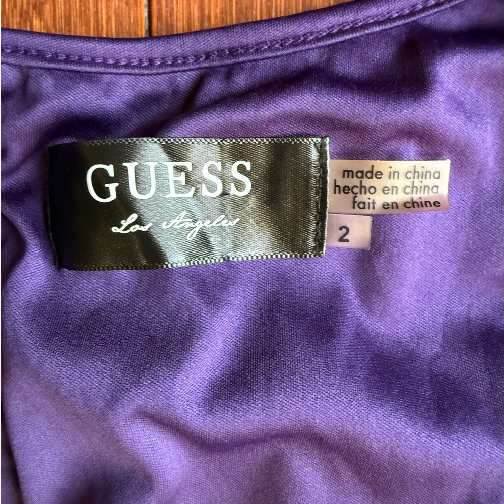 Women’s Guess Purple Sleeveless Bodycon Dress - Picture 4 of 9